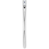 Platinum Round Natural Diamond Share-Prong Seven-Stone Anniversary Band – 1/10–5/8 CTW - view 4