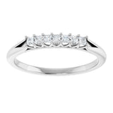 Platinum Square Natural Diamond Share-Prong Seven-Stone Anniversary Band – 1/6–1 3/4 CTW - view 3