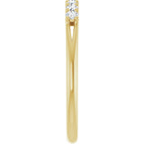14K Gold Round Natural Diamond Share-Prong Seven-Stone Anniversary Band – 1/10–5/8 CTW - Yellow Gold - view 4
