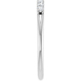 Platinum Round Natural Diamond Share-Prong Seven-Stone Anniversary Band – 1/10–5/8 CTW - view 4