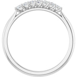 Platinum Round Natural Diamond Share-Prong Seven-Stone Anniversary Band – 1/10–5/8 CTW - view 2