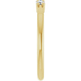 14K Gold Round Lab-Grown Diamond Three-Stone Anniversary Band – 1/6–1/3 CTW - Yellow Gold - view 4