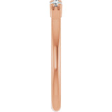 14K Gold Round Lab-Grown Diamond Three-Stone Anniversary Band – 1/6–1/3 CTW - Rose Gold - view 4