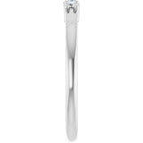Platinum Round Natural Diamond Three-Stone Anniversary Band – 1/6–1/3 CTW - view 4