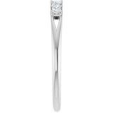 Platinum Square Natural Diamond Share-Prong Seven-Stone Anniversary Band – 1/6–1 3/4 CTW - view 4