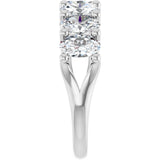 Platinum Oval Natural Diamond Share-Prong Seven-Stone Anniversary Band – 1 3/4–2 1/2 CTW - view 4