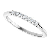 Platinum Round Natural Diamond Share-Prong Seven-Stone Anniversary Band – 1/10–5/8 CTW - view 5