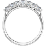 Platinum Square Natural Diamond Share-Prong Seven-Stone Anniversary Band – 1/6–1 3/4 CTW - view 2