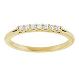 14K Gold Round Natural Diamond Share-Prong Seven-Stone Anniversary Band – 1/10–5/8 CTW - Yellow Gold - view 3