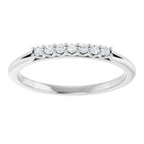 Platinum Round Natural Diamond Share-Prong Seven-Stone Anniversary Band – 1/10–5/8 CTW - view 3