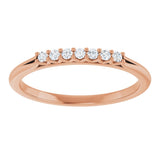 14K Gold Round Natural Diamond Share-Prong Seven-Stone Anniversary Band – 1/10–5/8 CTW - Rose Gold - view 3