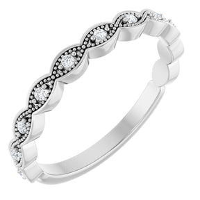 Platinum Round Natural Diamond Anniversary Band – .07 CTW (Style 124216)