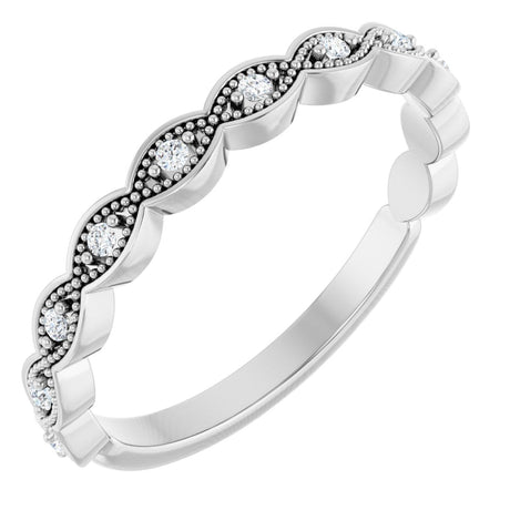 Platinum Round Natural Diamond Anniversary Band – .07 CTW (Style 124216)