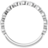 Platinum Round Natural Diamond Anniversary Band – .07 CTW (Style 124216) - view 2
