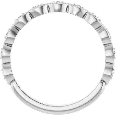 Platinum Round Natural Diamond Anniversary Band – .07 CTW (Style 124216) - view 2