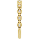 14K Gold Round Natural Diamond Anniversary Band – .07 CTW (Style 124216) - Yellow Gold - view 4