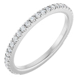 Platinum Round Lab-Grown Diamond French-Set Anniversary Band – 1/3–1 CTW