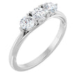 Platinum Round Natural Diamond Three-Stone Anniversary Band – 5/8 CTW