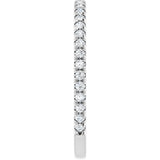 Platinum Round Lab-Grown Diamond French-Set Anniversary Band – 1/3–1 CTW - view 4