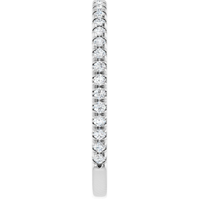 Platinum Round Lab-Grown Diamond French-Set Anniversary Band – 1/3–1 CTW - view 4