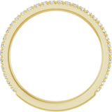 14K Gold Round Lab-Grown Diamond French-Set Anniversary Band – 1/3–1 CTW - Yellow Gold - view 2