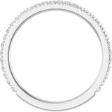 Platinum Round Lab-Grown Diamond French-Set Anniversary Band – 1/3–1 CTW - view 2