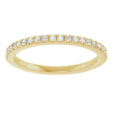 14K Gold Round Lab-Grown Diamond French-Set Anniversary Band – 1/3–1 CTW - Yellow Gold - view 3