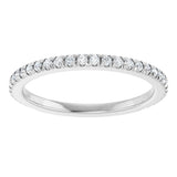 Platinum Round Lab-Grown Diamond French-Set Anniversary Band – 1/3–1 CTW - view 3