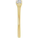 14K Gold Round Lab-Grown Diamond Three-Stone Anniversary Band – 3/4 CTW - Yellow Gold - view 4