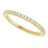 14K Gold Round Lab-Grown Diamond French-Set Anniversary Band – 1/3–1 CTW - Yellow Gold - view 5