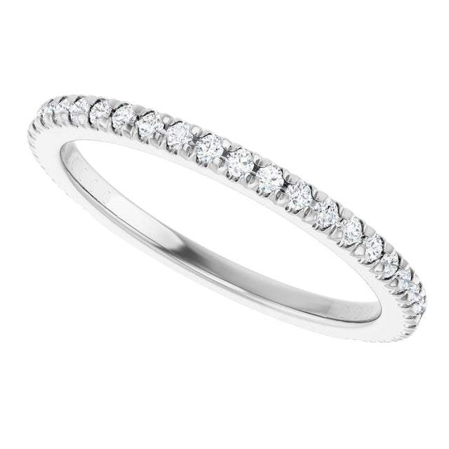 Platinum Round Lab-Grown Diamond French-Set Anniversary Band – 1/3–1 CTW - view 5