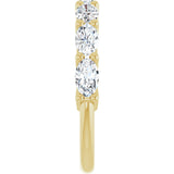 14K Gold Oval Natural Diamond Shared-Prong Anniversary Band – 1 3/4–2 1/5 CTW - Yellow Gold - view 4