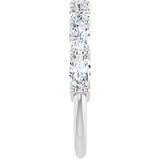 Platinum Oval Lab-Grown Diamond Shared-Prong Anniversary Band – 5x3 mm Stones (1 1/3 CTW) - view 4