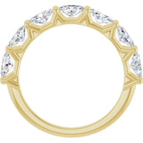 14K Gold Oval Natural Diamond Shared-Prong Anniversary Band – 1 3/4–2 1/5 CTW - Yellow Gold - view 2