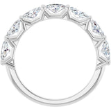Platinum Oval Natural Diamond Shared-Prong Anniversary Band – 1 3/4–2 1/5 CTW - view 2