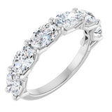 Platinum Oval Natural Diamond Shared-Prong Anniversary Band – 1 3/4–2 1/5 CTW