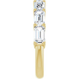 14K Gold Emerald Lab-Grown Diamond Shared-Prong Anniversary Band – 2 1/6–3 5/8 CTW - Yellow Gold - view 4