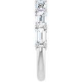 Platinum Emerald Lab-Grown Diamond Shared-Prong Anniversary Band – 2 1/6–3 5/8 CTW - view 4