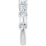 Platinum Emerald Lab-Grown Diamond Shared-Prong Anniversary Band – 2 1/6–3 5/8 CTW - view 4