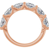 14K Gold Oval Natural Diamond Shared-Prong Anniversary Band – 1 3/4–2 1/5 CTW - Rose Gold - view 2
