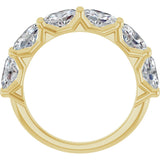 14K Gold Oval Natural Diamond Shared-Prong Anniversary Band – 1 3/4–2 1/5 CTW - Yellow Gold - view 2