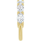 14K Gold Oval Natural Diamond Shared-Prong Anniversary Band – 1 3/4–2 1/5 CTW - Yellow Gold - view 4