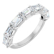 Platinum Emerald Natural Diamond Shared-Prong Anniversary Band – 2 1/2–3 5/8 CTW
