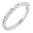 Platinum Tapered Baguette Natural Diamond French-Set Anniversary Band – 3/8 CTW