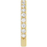 14K Gold Round Lab-Grown Diamond French-Set Anniversary Band – 1/3–1 CTW - Yellow Gold - view 4