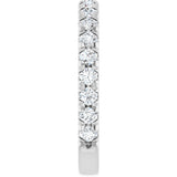 Platinum Round Natural Diamond French-Set Anniversary Band – 1/3–1 CTW - view 4
