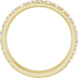 14K Gold Round Lab-Grown Diamond French-Set Anniversary Band – 1/3–1 CTW - Yellow Gold - view 2