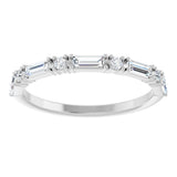 Platinum Straight Baguette Lab-Grown Diamond Multi-Shape Anniversary Band – 3/8 CTW - view 3