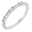 Platinum Straight Baguette Lab-Grown Diamond Multi-Shape Anniversary Band – 3/8 CTW