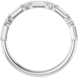Platinum Straight Baguette Lab-Grown Diamond Multi-Shape Anniversary Band – 3/8 CTW - view 2